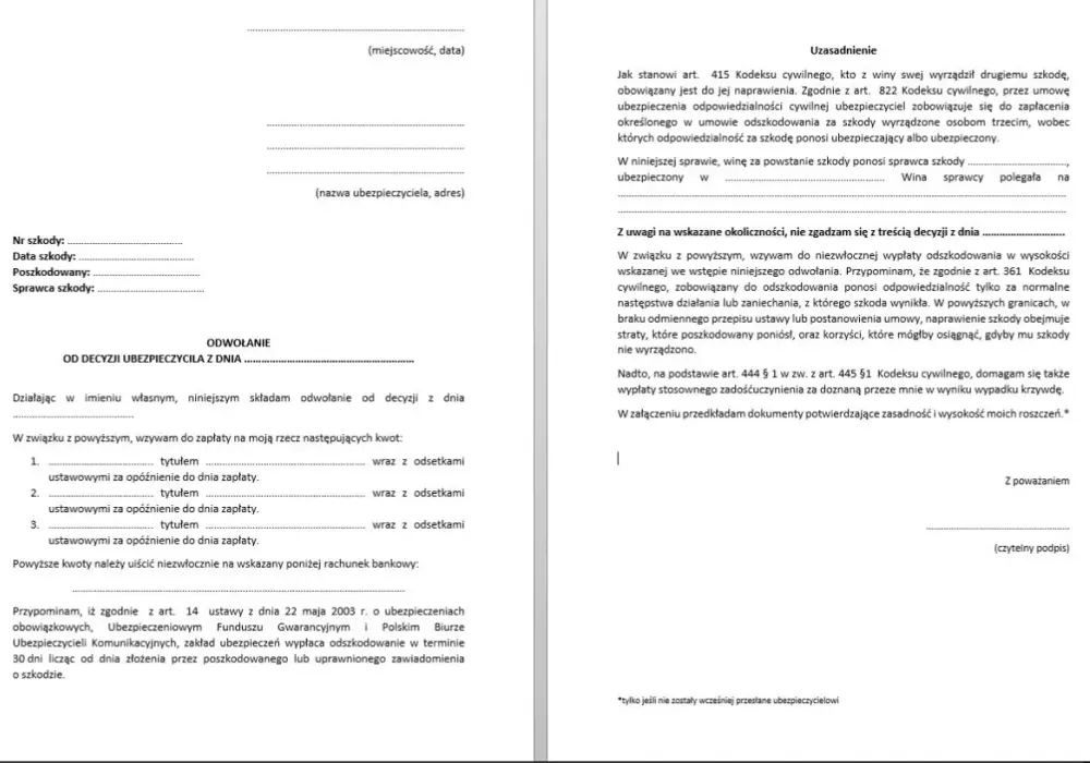 Odwołanie od decyzji ubezpieczyciela - Jak skutecznie walczyć o swoje?