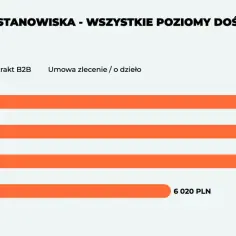 Zarobki testera oprogramowania: automatyzujący 9000 PLN, QA i Team Leader 8000 PLN, manualny 6020 PLN (Umowa o pracę).