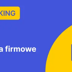 Ranking kont firmowych. Ikona budynków na żółtym tle.