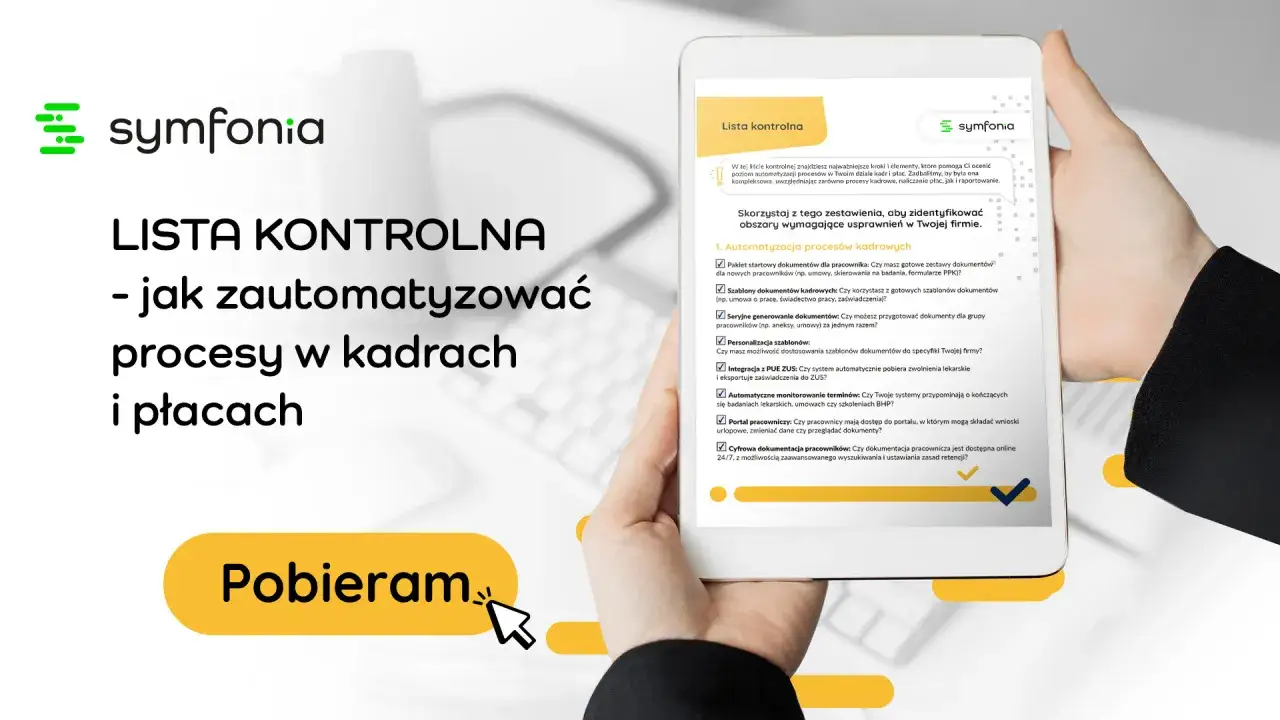 Lista kontrolna automatyzacji procesów kadrowych i płacowych. Sprawdź, jak usprawnić pracę w swojej firmie.