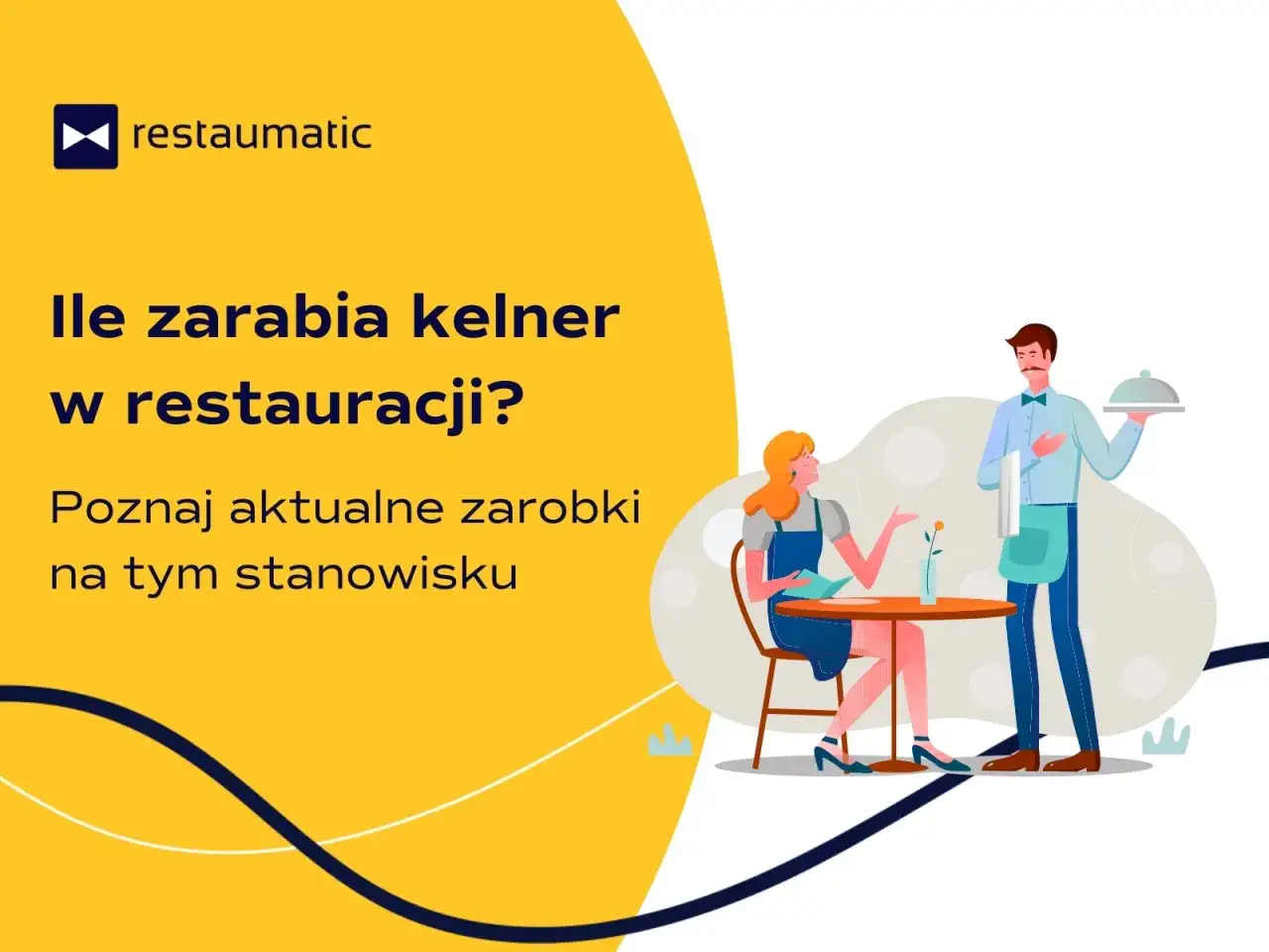 Kelner serwuje danie klientce. Dowiedz się, ile zarabia kelner w restauracji.