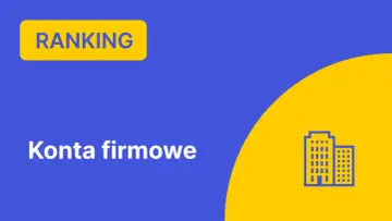 Ranking kont firmowych. Ikona budynków na żółtym tle.