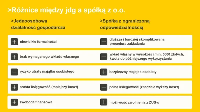 Spółka z o.o. czy JDG? Koszty, ryzyko i formalności